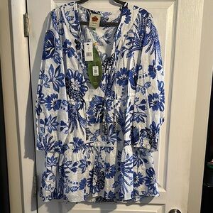 Farm rio  Blue Floral Tunic